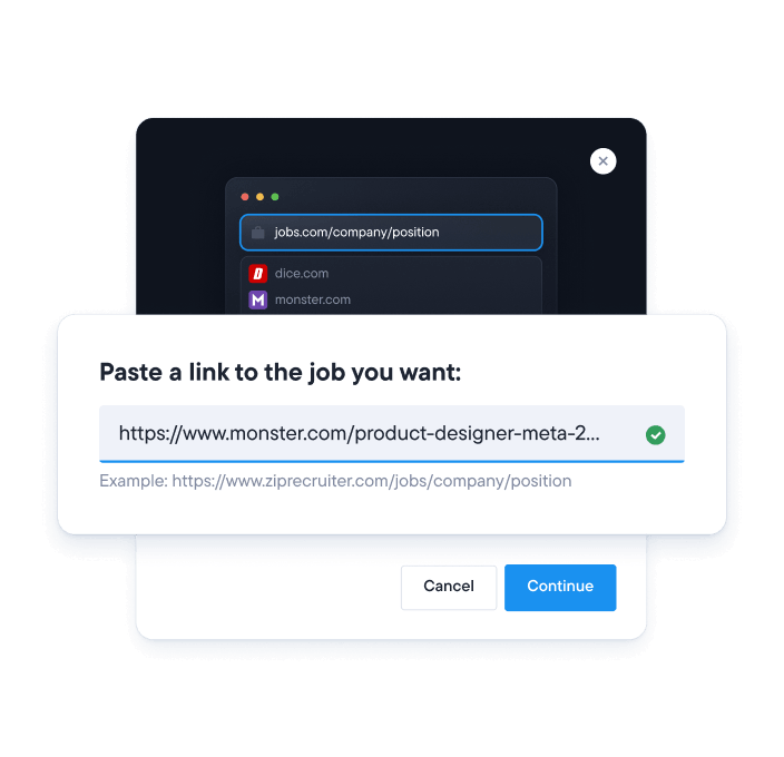 Illustrative resume checker workspace